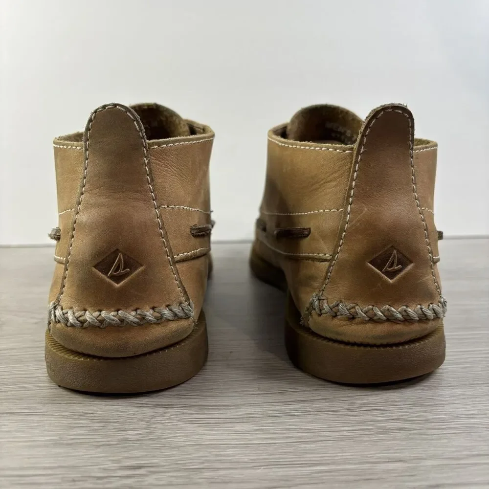 Sperry Top Sider Brown Leather Chukka Ankle Boots Sahara Men’s Lace Up 7.5M